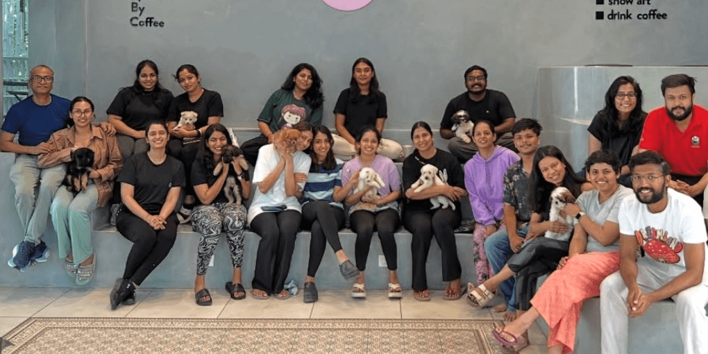 PUPPY YOGA IN VIZAG | Slide 1