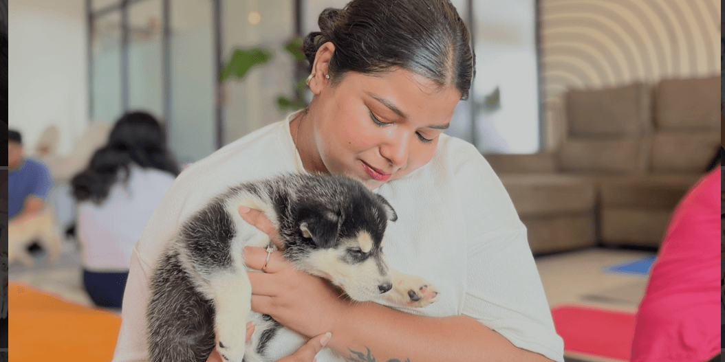 PUPPY YOGA IN RAJAHMUNDRY | Slide 2