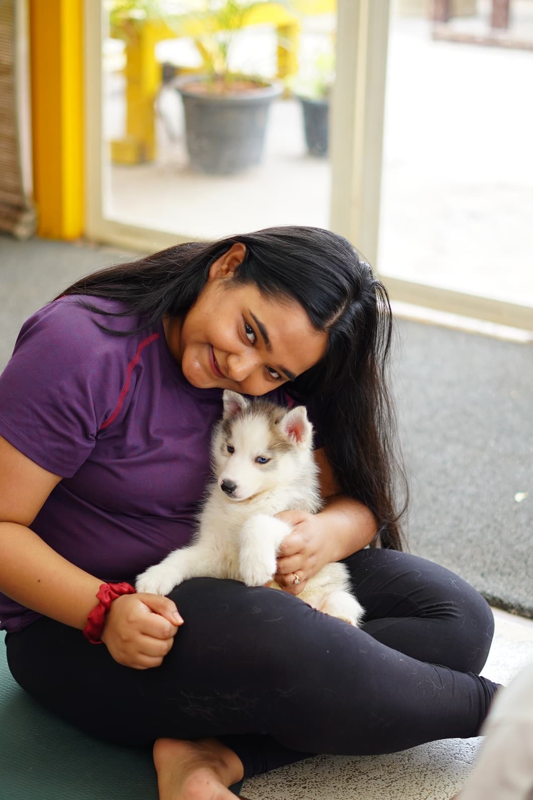 PUPPY YOGA IN VIZAG | Slide 1